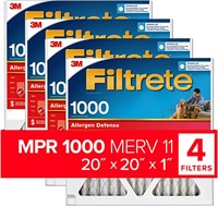 Filtrete Air Filter 20x20x1  MPR 1000  4-Pack