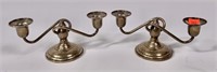 Pr. Sterling candlesticks, weighted, 7.75" wide,