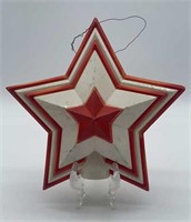 RED/WHITE STAR TREE TOPPER