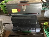 Steel portable tool box, 2 other cases.