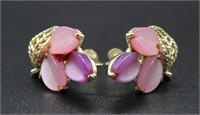 VNTG Pink & Purple Lisner Earrings