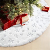 COOLWUFAN 48 Inches Christmas Tree Skirt for Xmas