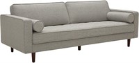 Mid-Century Modern Sofa Couch | 86.6" | Light Gray