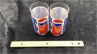 Two Collectible Pepsi Glasses