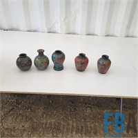 Lot of 5 Francisco Nicaragua Vases