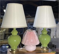 (H) 3 Table Lamps 30 1/2” and 13”