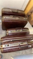 5 PIECE  SAMSONITE LUGGAGE VINTAGE SETTING AND