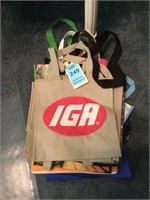 Group of reusable shopping bags