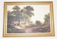 Framed print on board of countryside road 36”x28"