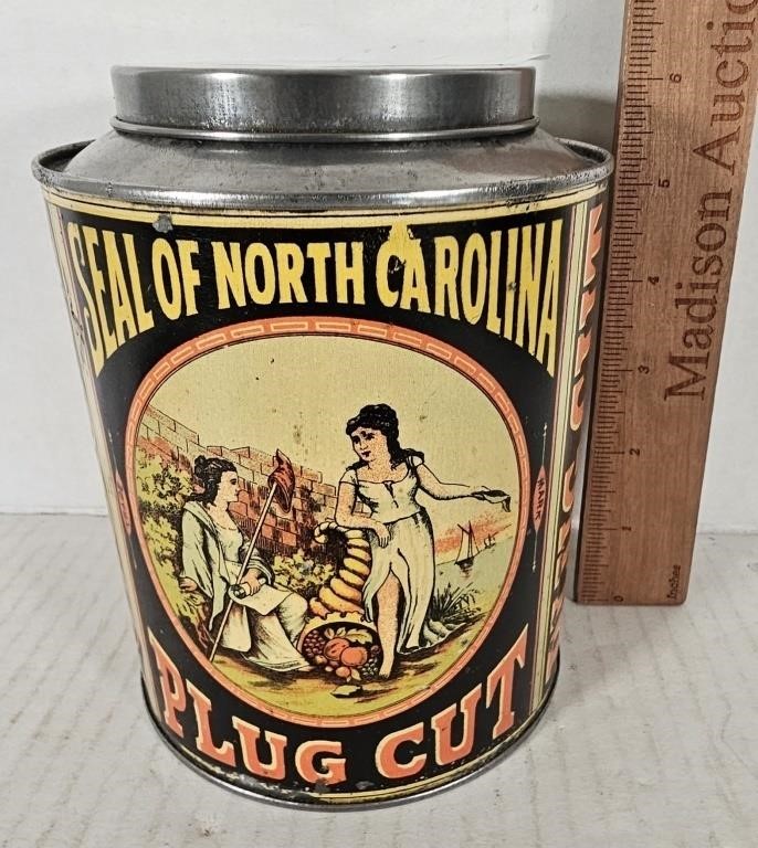 Seal of North Carolina Tobacco Tin