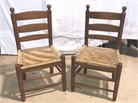 Set of Two Primitive Shaker Style Chairs