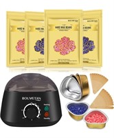 Waxing Kit for Women Men, Bouvetan Dual LED Wax