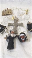 Nuns, angels, and cross ornaments