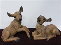 Pair of Ceramic Fawn Figurines