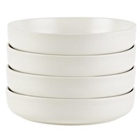 C8062  Drew Barrymore White Stoneware Pasta Bowls