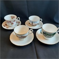Various Canada Themed Tea Cups and Saucers