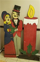 Wooden Holiday Yard Decorations, 59"T