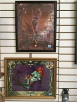2 PC - FRAMED "DAWN" PRINTS WITH AUTOGRAPHS - "SIX