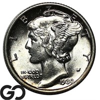 1930-S Mercury Dime, Full Bands, Gem BU Blazer!