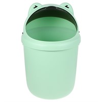 Amosfun Cartoon Frog Trash Can Plastic Garbage Bin