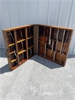 Wooden carrying display case