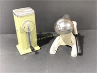 2 Vintage Kitchen Tools; Juicer & Ice Crusher