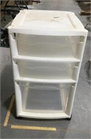 Plastic rolling storage cart-13.25x17.5x27 in