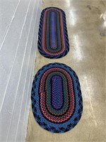 (2) Multicolor Braided Rug