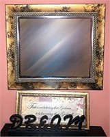 Beveled Mirror, Wall Plaque & Dream Sign