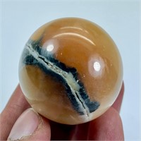 410 CTs Beautiful Honey Calcite Sphere