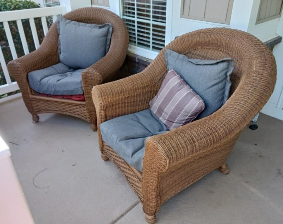 Outdoor Faux Wicker Chairs