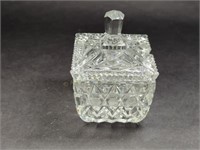 Vintage LAUSITZER Crystal Condiment Jar