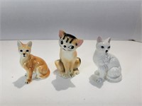 3- Vintage Cat Figurines