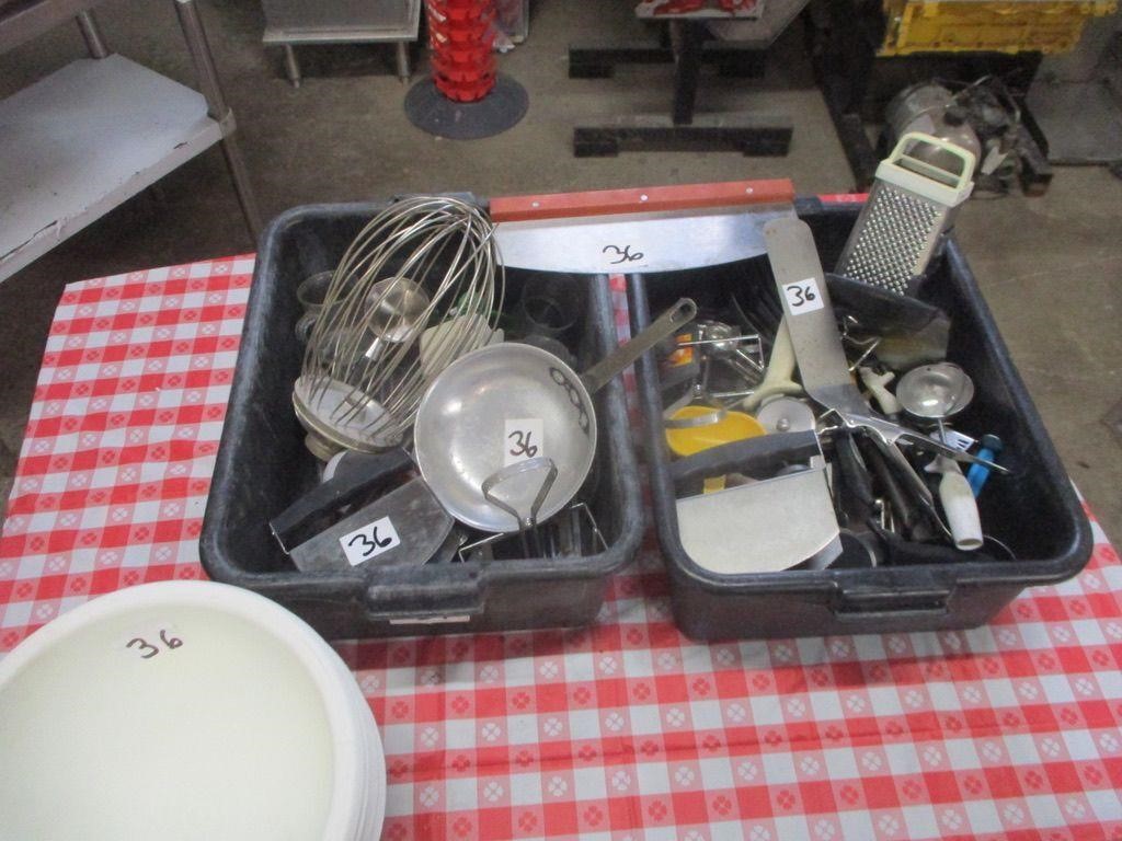 LARGE QUANTITY OF UTENSILS & BOWLS