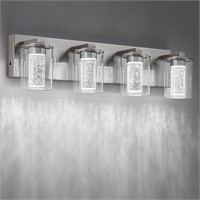 SineRise Brushed Nickel Vanity Light (4-Light, 24-