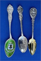 3 Sterling spoons (Indian Ogontz, Buffalo &