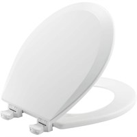 Lift-Off Round Closed Front Toilet Seat in Cotton