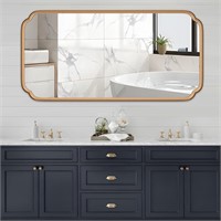 Gold Wall Mirror 48x24 Inch Bathroom Vanity