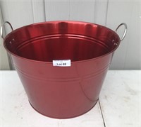 Red Metal Beverage Tub