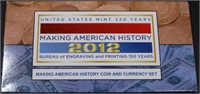 2012 MAKING AMER HIST COIN & CURRENCY SET