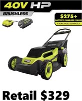 RYOBI Battery Walk Behind Push Mower