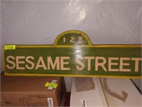Vintage Sesame Street Wooden Sign