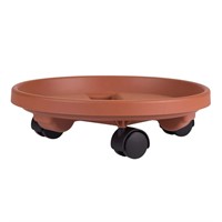 16in. Terra Cotta Plastic Plant Stand Caddy
