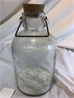 Vintage 'One Gallon Liquid' Jar With Cork Lid