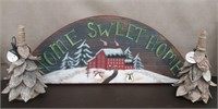 Holiday Sign, 2 Pine Decorations