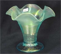 Graceful 5 1/2" ruffled vase - ice blue
