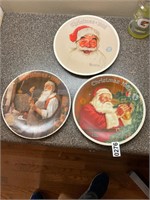 3- Christmas Normal Rockwell Plates