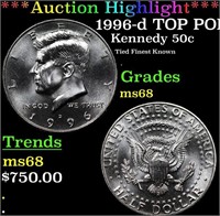 ***Auction Highlight*** 1996-d Kennedy Half Dollar