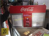 COCA-COLA MENU BOARD