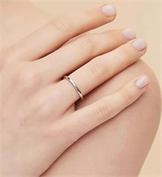 EAMTI Sterling Silver Thin Ring